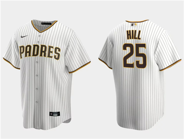 Men's San Diego Padres #25 Tim Hill White Cool Base Stitched Jersey