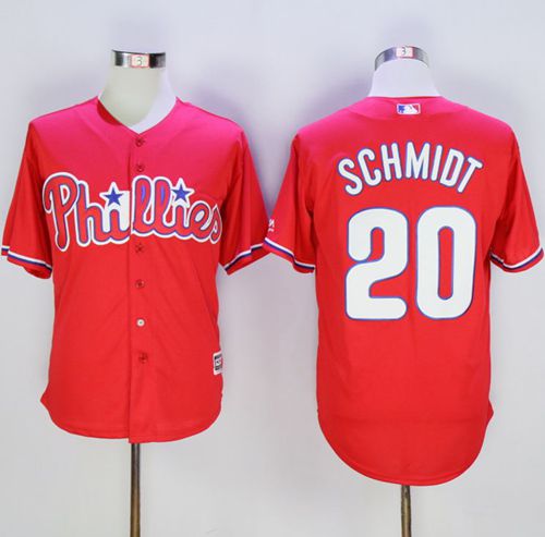 Phillies #20 Mike Schmidt Red New Cool Base Stitched MLB Jersey