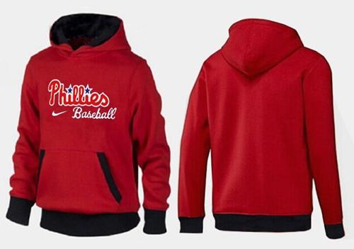 Philadelphia Phillies Pullover Hoodie Red & Black