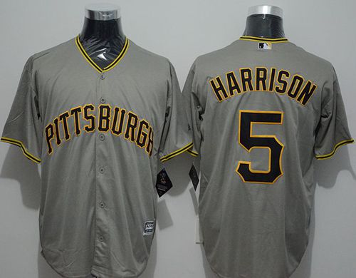 Pirates #5 Josh Harrison Grey New Cool Base Stitched MLB Jersey