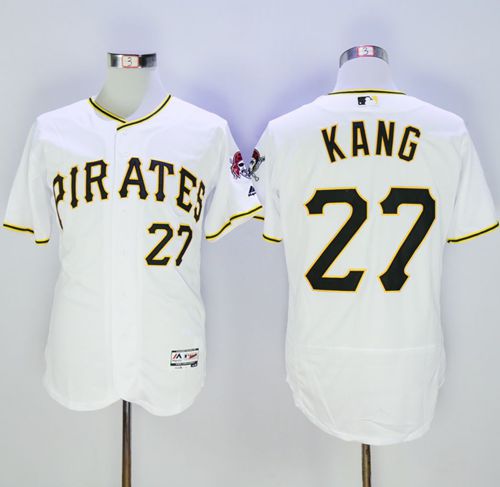 Pirates #27 Jung-ho Kang White Flexbase Authentic Collection Stitched MLB Jersey