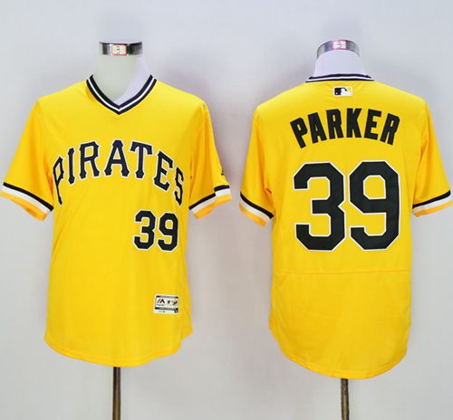 Pirates #39 Dave Parker Gold Flexbase Authentic Collection Cooperstown Stitched MLB Jersey
