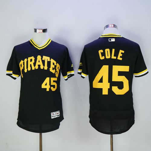 Pirates #45 Gerrit Cole Black Flexbase Authentic Collection Cooperstown Stitched MLB Jersey