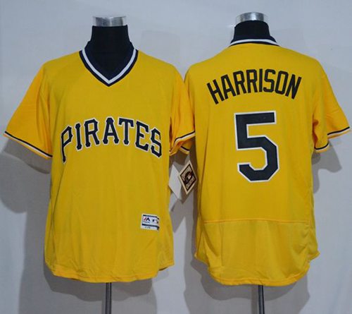Pirates #5 Josh Harrison Gold Flexbase Authentic Collection Cooperstown Stitched MLB Jersey