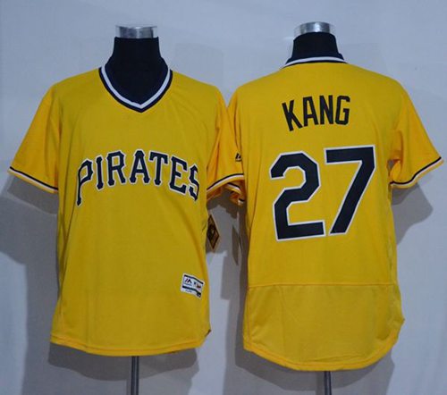 Pirates #27 Jung-ho Kang Gold Flexbase Authentic Collection Cooperstown Stitched MLB Jersey