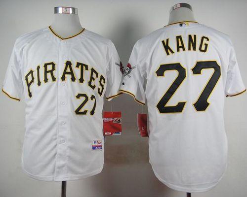 Pirates #27 Jung-ho Kang White Cool Base Stitched MLB Jersey