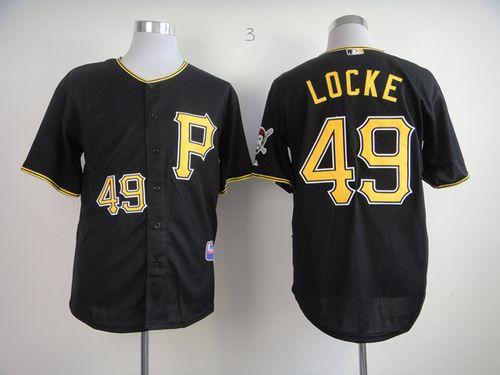 Pirates #49 Jeff Locke Black Cool Base Stitched MLB Jersey