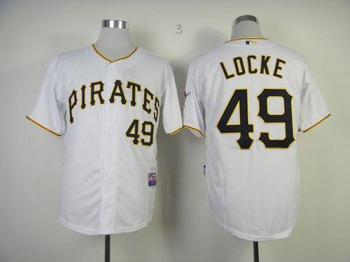 Pirates #49 Jeff Locke White Cool Base Stitched MLB Jersey