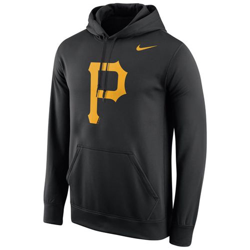 Pittsburgh Pirates Nike Logo Performance Pullover Black MLB Hoodie