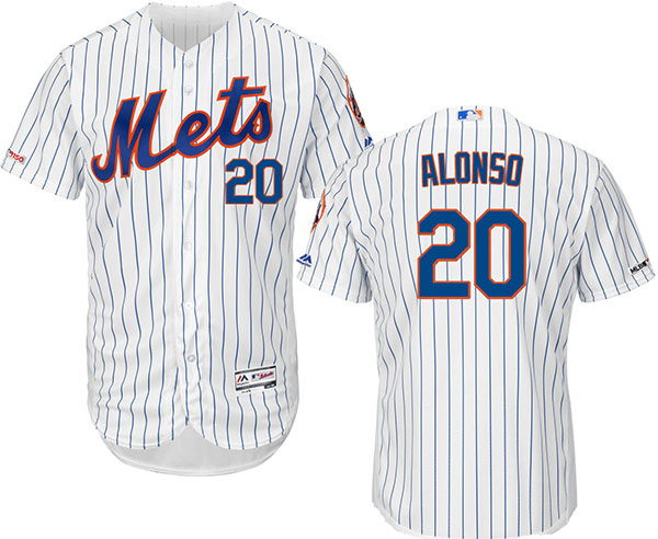 Men's New York Mets #20 Pete Alonso White 2019 Cool Base Stitched MLB ...