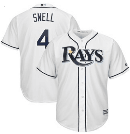Men's Tampa Bay Rays #4 Blake Snell White Stitched Jersey