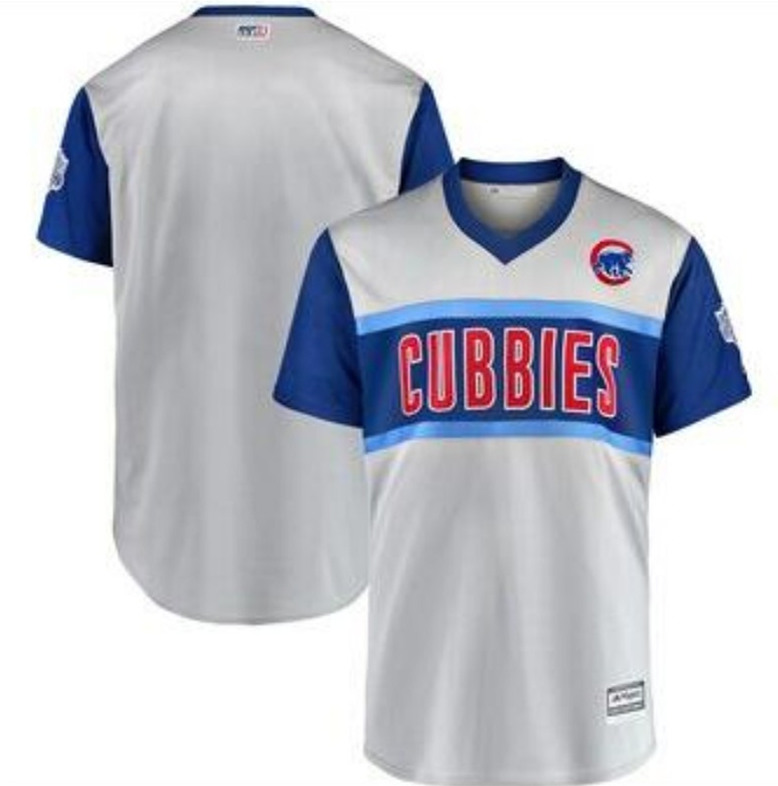 Men's Chicago Cubs Gray 2019 MLB Little League Classic Stitched MLB Jersey