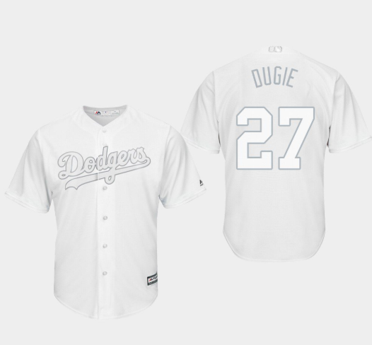 Men's Los Angeles Dodgers #27 Alex Verdugo Majestic White 2019 Players' Weekend Stitched MLB Jersey