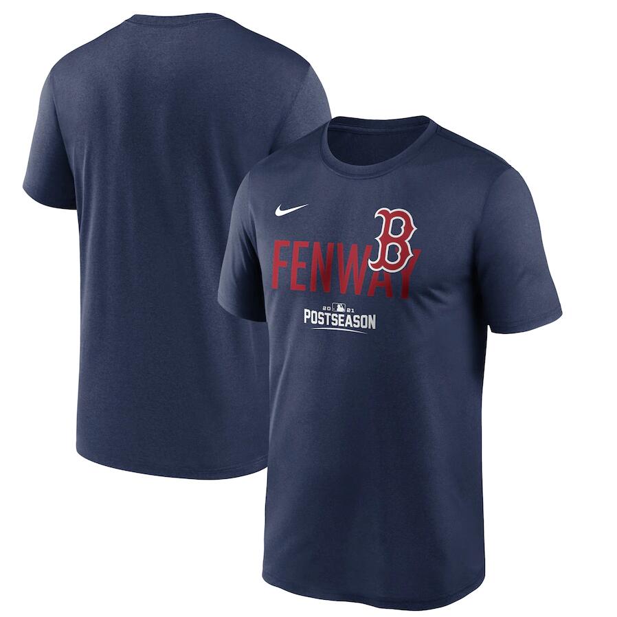 Men's Boston Red Sox Nike Navy 2021 Postseason Dugout T-Shirt