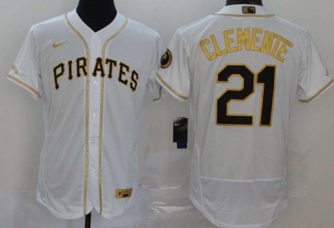 Men's Pittsburgh Pirates ACTIVE PLAYER White Custom MLB Stitched Jersey