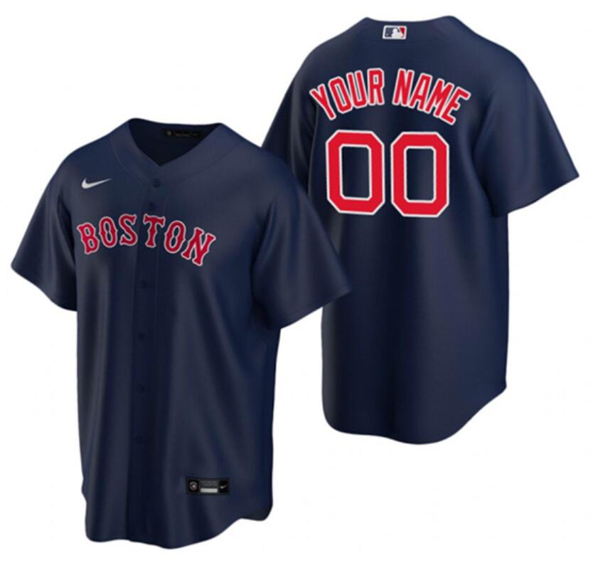 Men's Boston Red Sox Active Player Custom Navy Cool Base Stitched Baseball Jersey