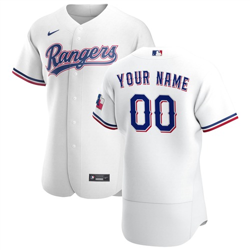 Men's Texas Rangers Customized Authentic Stitched MLB Jersey