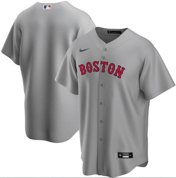 Men's Boston Red Sox Grey Cool Base Stitched Jersey