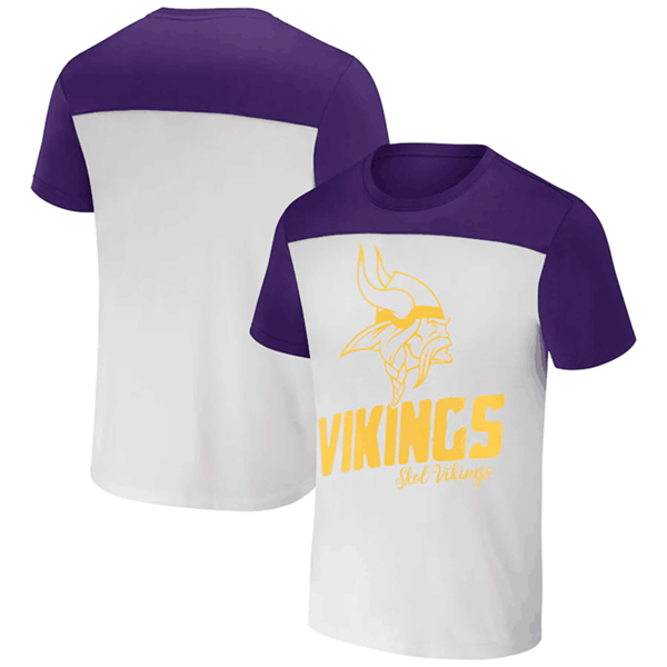 Men's Minnesota Vikings Cream/Purple x Darius Rucker Collection Colorblocked T-Shirt