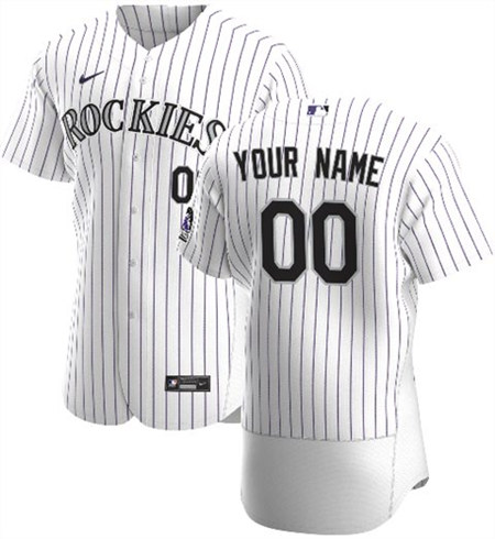 Men's Colorado Rockies Customized Authentic Stitched MLB Jersey