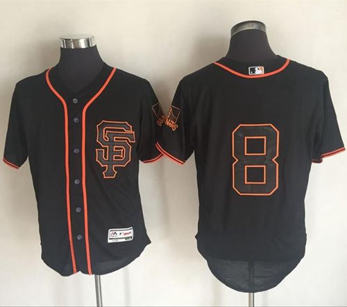 Giants #8 Hunter Pence Black Flexbase Authentic Collection Alternate Stitched MLB Jersey