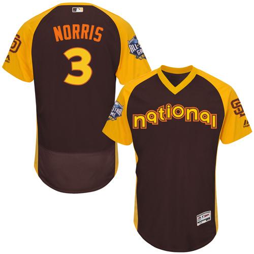 Padres #3 Derek Norris Brown Flexbase Authentic Collection 2016 All-Star National League Stitched MLB Jersey