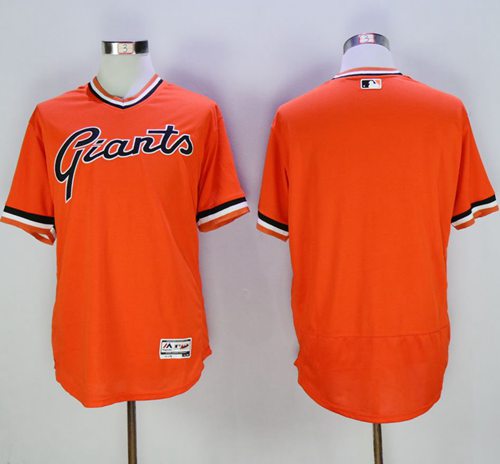 Giants Blank Orange Flexbase Authentic Collection Cooperstown Stitched MLB jerseys