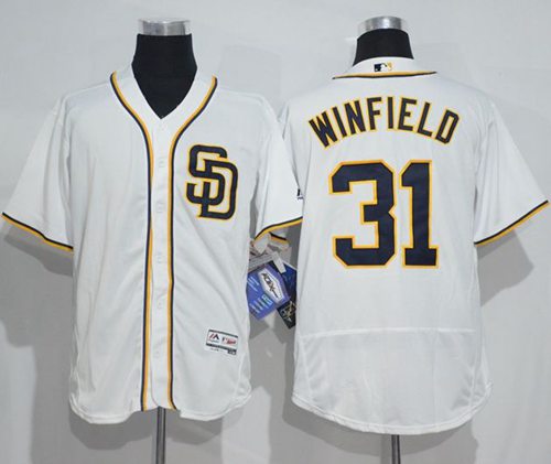 Padres #31 Dave Winfield White Flexbase Authentic Collection Stitched MLB Jersey