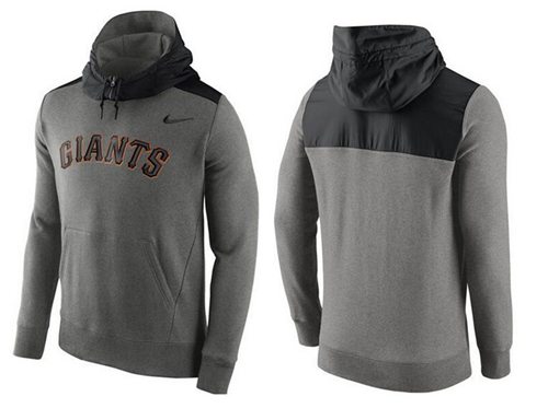 Men's San Francisco Giants Nike Gray Cooperstown Collection Hybrid Pullover Hoodie