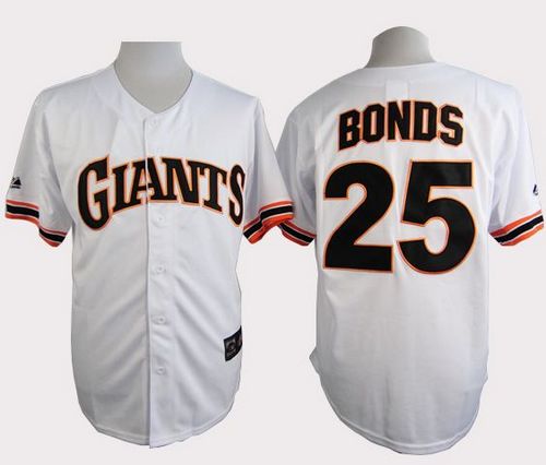 Giants #25 Barry Bonds White 1989 Turn Back The Clock Stitched MLB Jersey