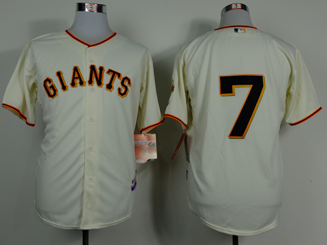 Giants #7 Gregor Blanco Cream Home Cool Base Stitched MLB Jersey