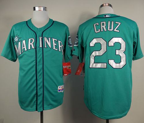 Mariners #23 Nelson Cruz Green Cool Base Stitched MLB Jersey