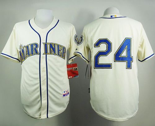 Mariners #24 Ken Griffey Cream Alternate Cool Base Stitched MLB Jersey