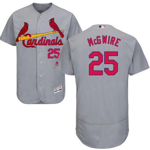 Cardinals #25 Mark McGwire Grey Flexbase Authentic Collection Stitched MLB Jersey