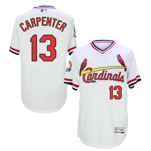 Cardinals #13 Matt Carpenter White Flexbase Authentic Collection Cooperstown Stitched MLB Jersey