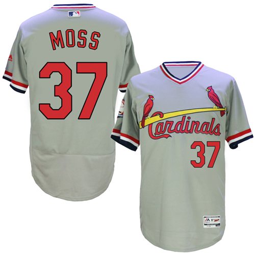 Cardinals #37 Brandon Moss Grey Flexbase Authentic Collection Cooperstown Stitched MLB Jersey