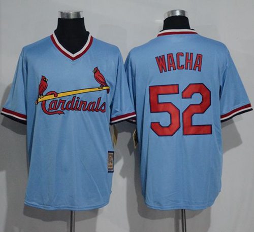Cardinals #52 Michael Wacha Blue Cooperstown Throwback Stitched MLB Jersey
