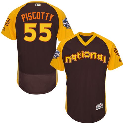 Cardinals #55 Stephen Piscotty Brown Flexbase Authentic Collection 2016 All-Star National League Stitched MLB Jersey