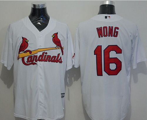 Cardinals #16 Kolten Wong White New Cool Base Stitched MLB Jersey