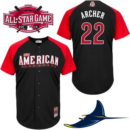 Rays #22 Chris Archer Black 2015 All-Star American League Stitched MLB Jersey