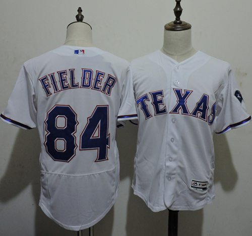 Rangers #84 Prince Fielder White Flexbase Authentic Collection Stitched MLB Jersey