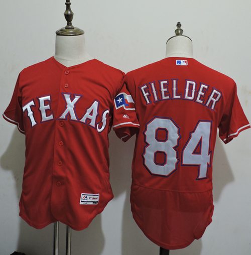 Rangers #84 Prince Fielder Red Flexbase Authentic Collection Stitched MLB Jersey