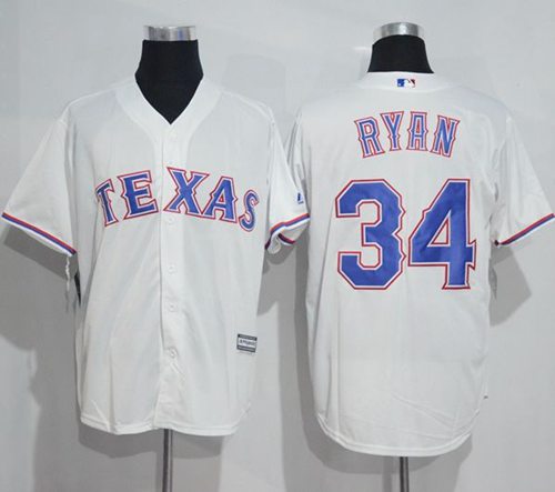 Rangers #34 Nolan Ryan White New Cool Base Stitched MLB Jersey