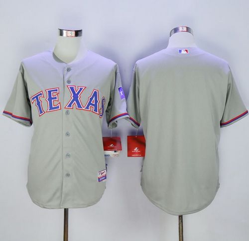 Rangers Blank Grey 40th Anniversary Patch Cool Base Stitched MLB Jersey