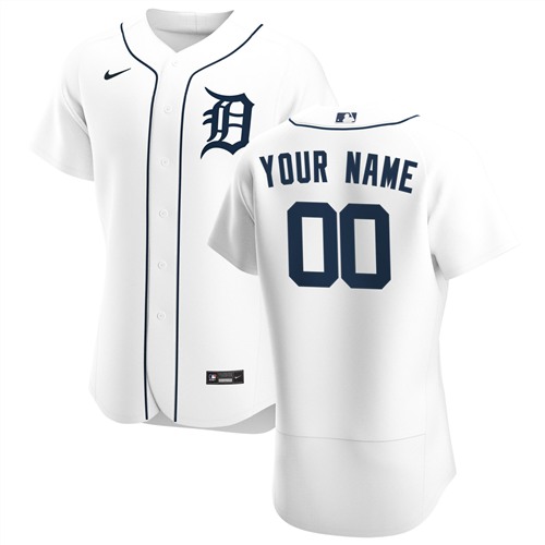 Men's Detroit Tigers Customized Authentic Stitched MLB Jersey