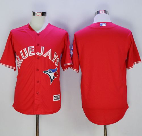 Blue Jays Blank Red New Cool Base 40th Anniversary Stitched MLB Jersey