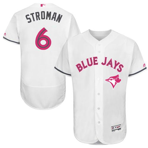 Blue Jays #6 Marcus Stroman White Flexbase Authentic Collection 2016 Mother's Day Stitched MLB Jersey