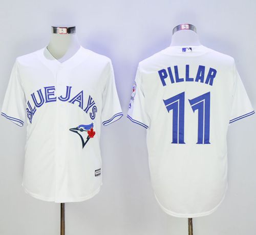 Blue Jays #11 Kevin Pillar White New Cool Base 40th Anniversary Stitched MLB Jersey