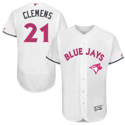 Blue Jays #21 Roger Clemens White Flexbase Authentic Collection 2016 Mother's Day Stitched MLB Jersey
