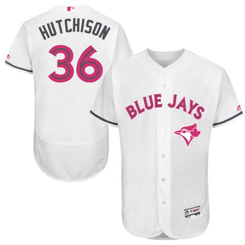 Blue Jays #36 Drew Hutchison White Flexbase Authentic Collection 2016 Mother's Day Stitched MLB Jersey